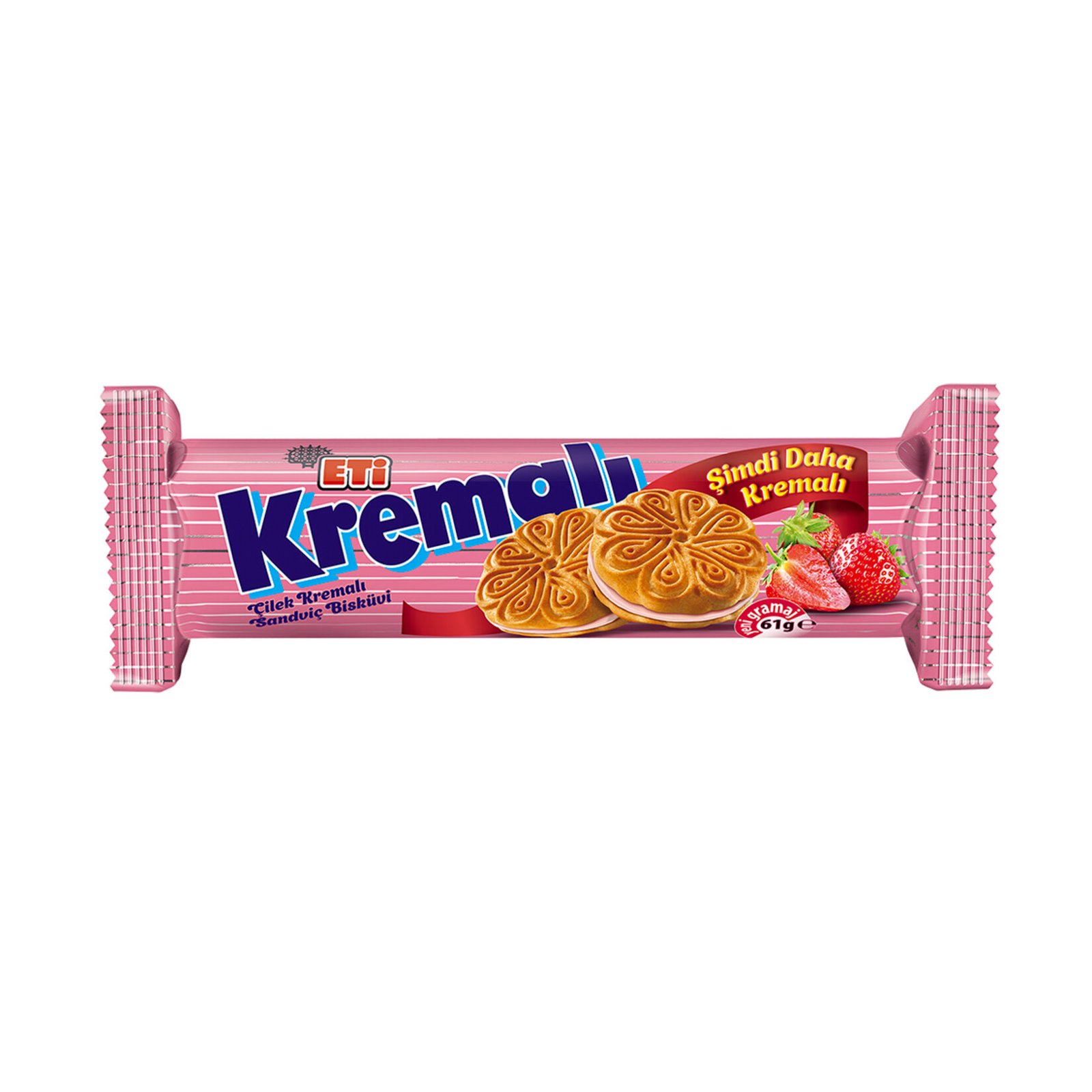 Eti Kremalı Çilekli Bisküvi