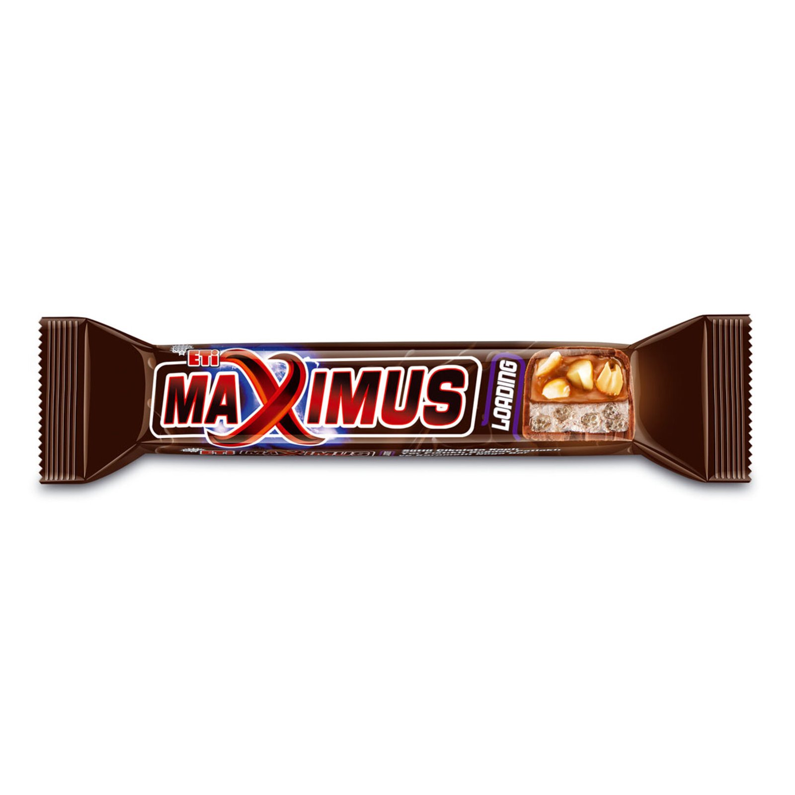 Eti Maximus Sütlü Çikolata Kaplı Yer Fıstıklı Karamelli Nuga Bar