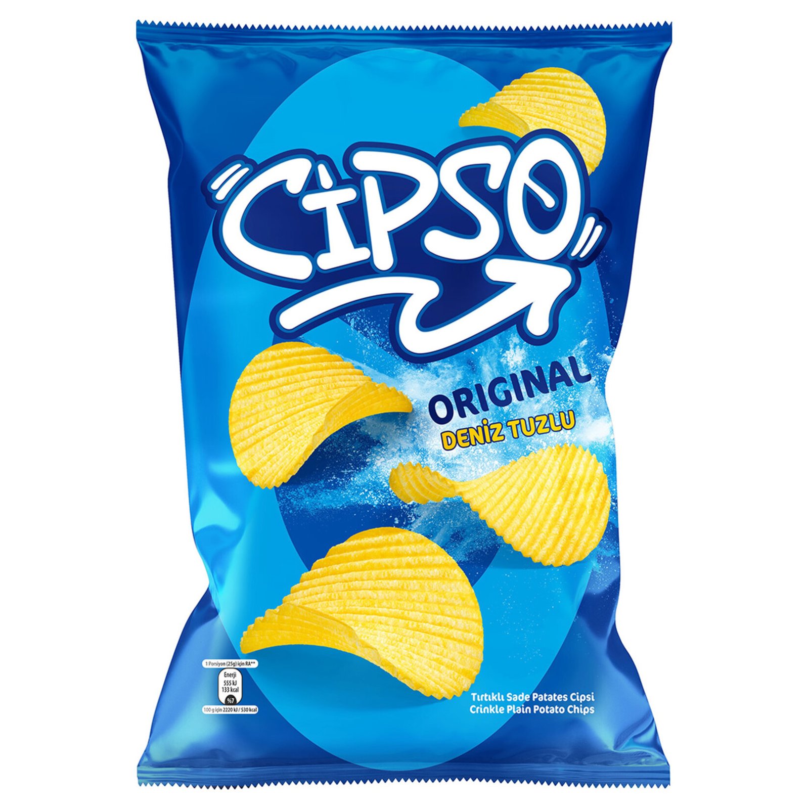Cipso Tırtıklı Deniz Tuzlu Sade Patates Cipsi