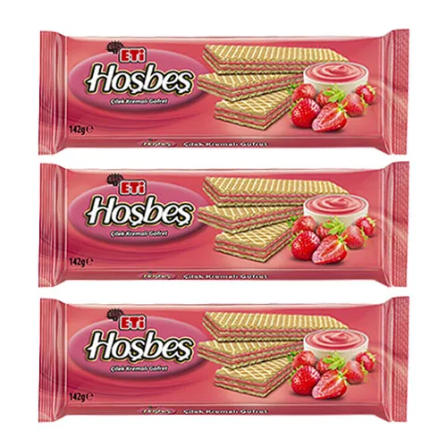 Eti Hoşbeş Çilek Kremalı Gofret