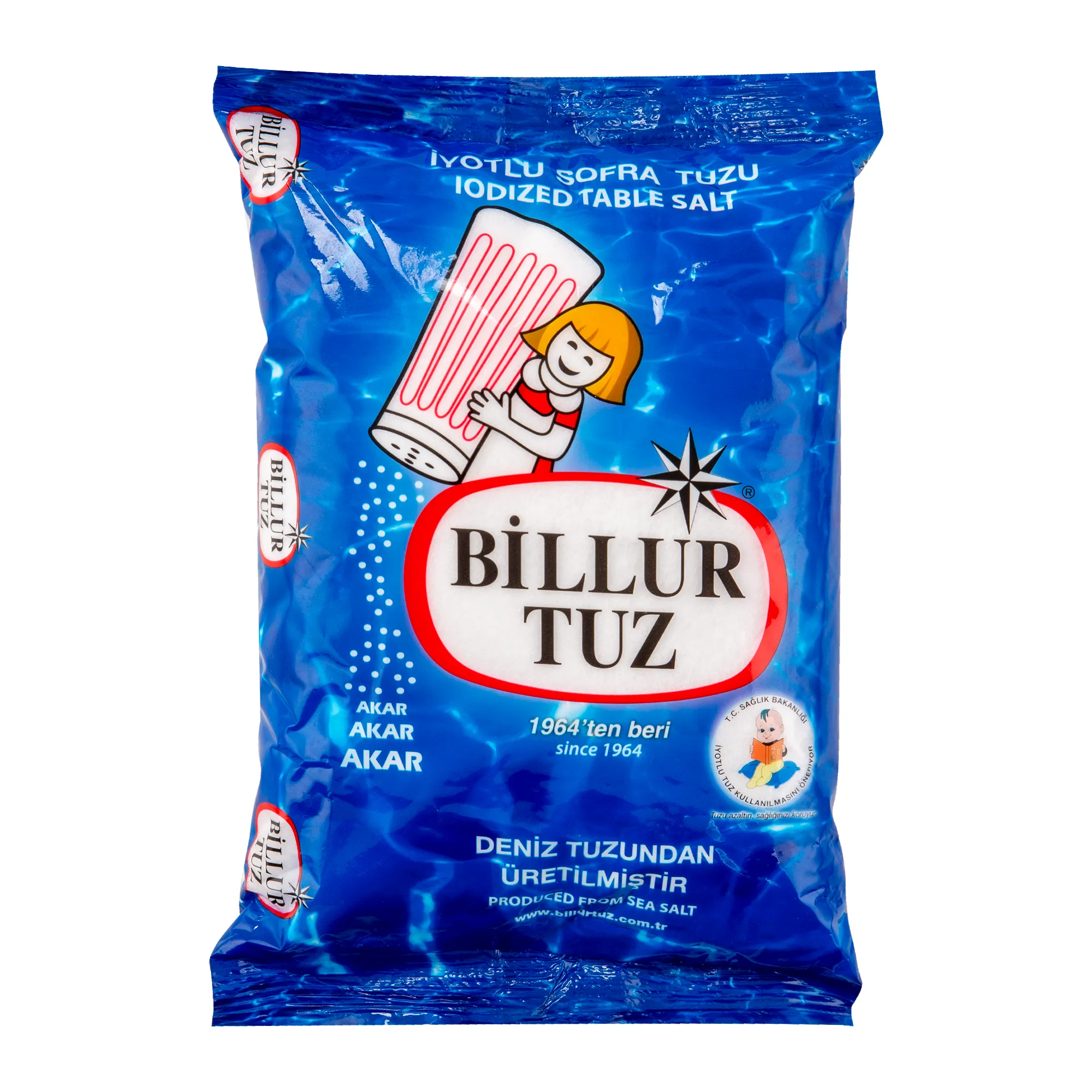 Billur Rafine İyotlu Sofra Tuzu