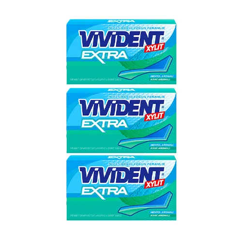 Vivident Extra Şerit Sakız 3'lü