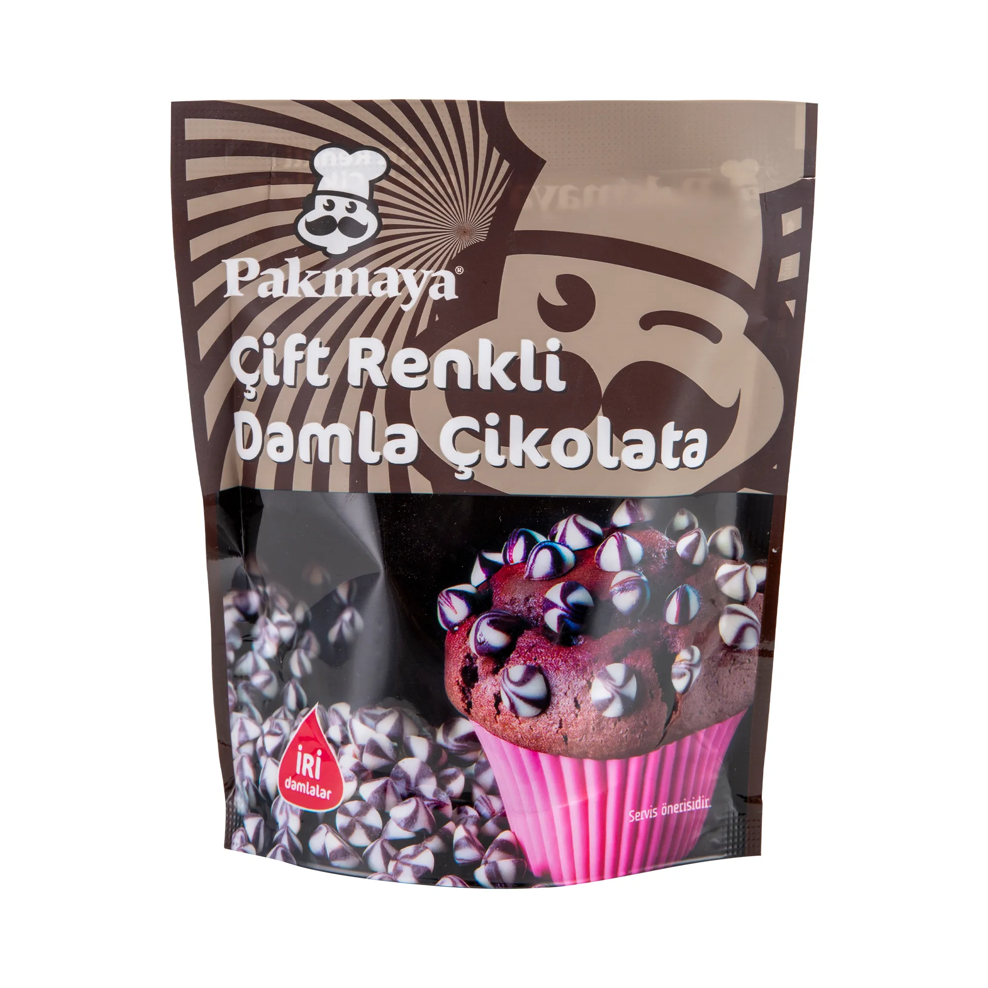 Pakmaya Çift Renkli Damla Çikolata