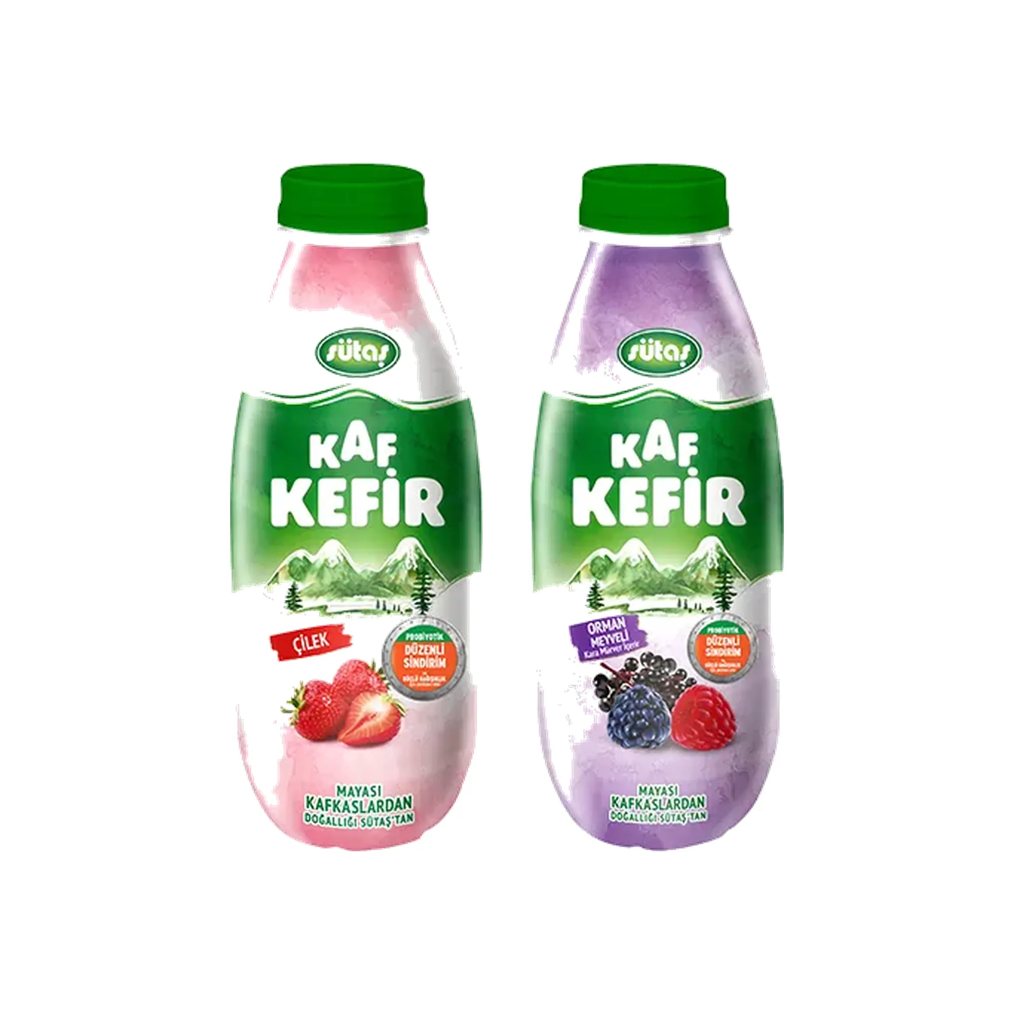 Sütaş Kaf Kefir Çilek Ve Orman Meyveli 2li